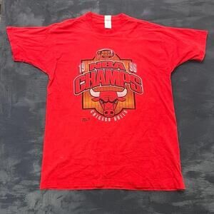 Chicago Bulls Shirt Mens  Red 1990S Nba Basketball